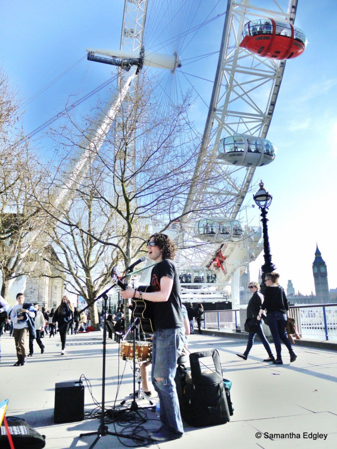 Busking by the London Eye