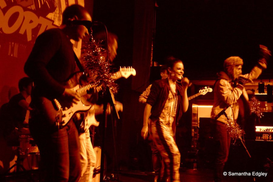 Mila Falls on stage - Video Launch Party at Rich Mix