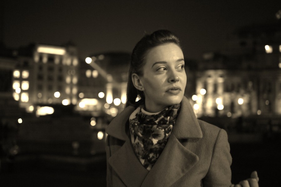 Helen Lloyd at Trafalgar Square