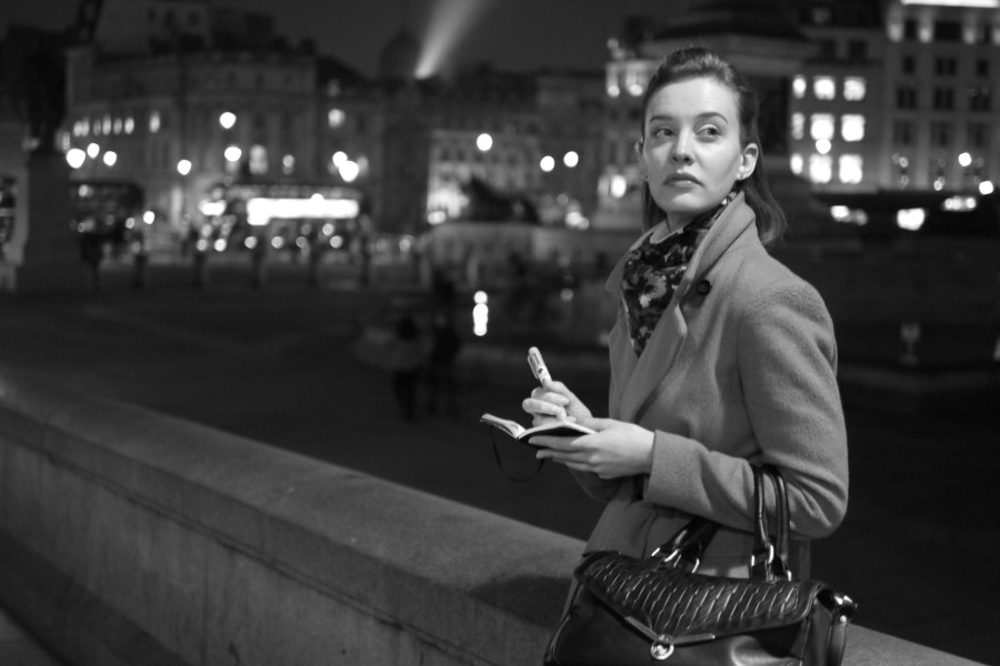 Helen Lloyd at Trafalgar Square