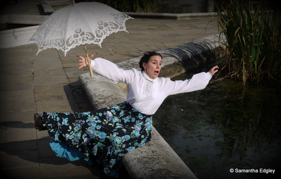 Maya falling into water