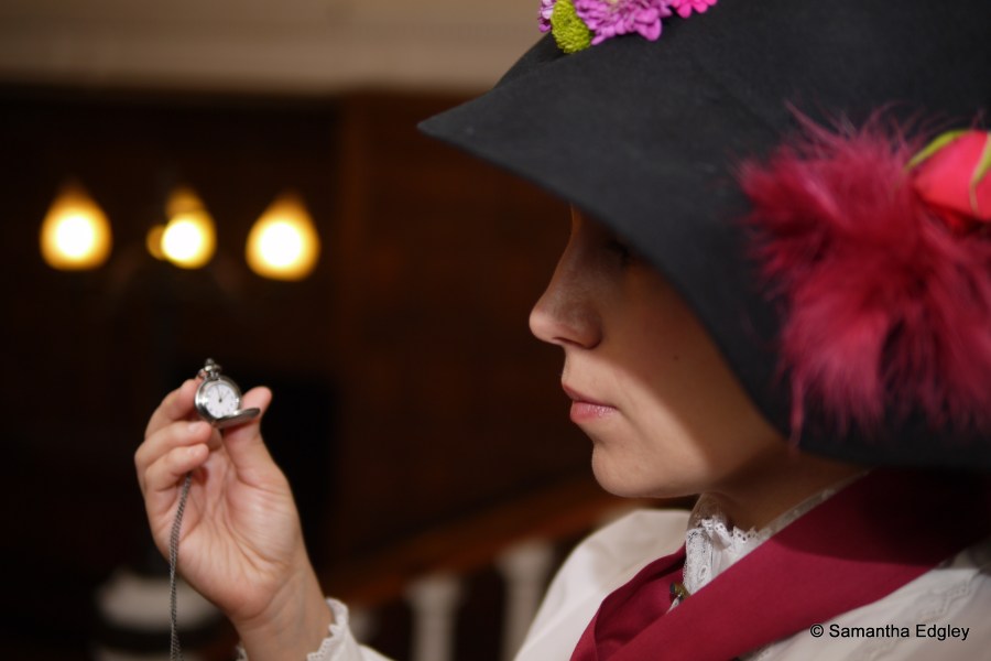 Maya Levy with pocket watch